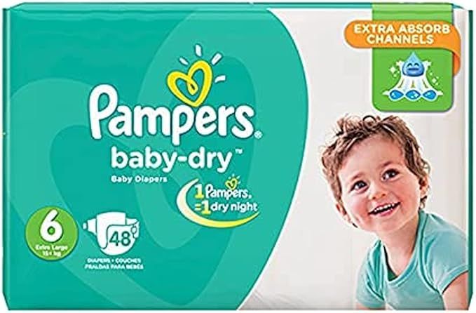 Pampers Diapers Baby Dry - 58 Diapers SIZE 6