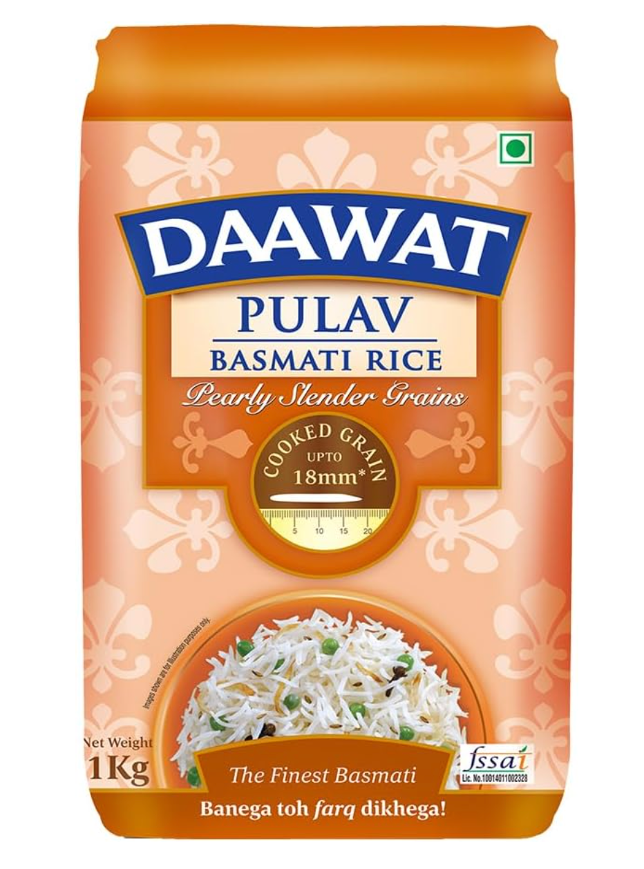 Daawat Pulav Basmati Rice 1kg