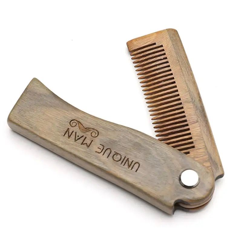 Peigne à Barbe en Bois Rétractable