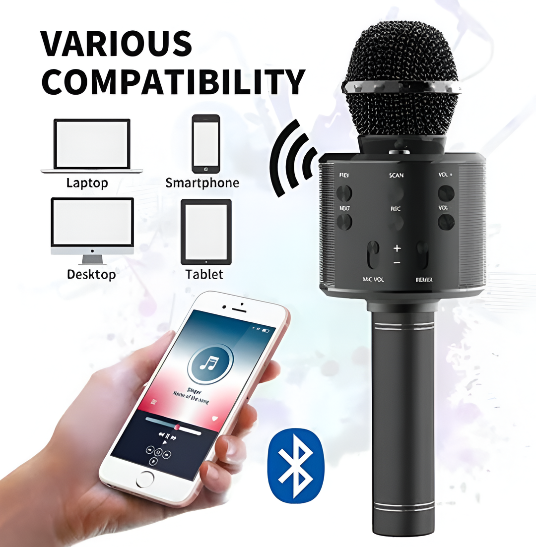 WIRELESS BLUETOOTH SPEAKER KARAOKE MICROPHONE