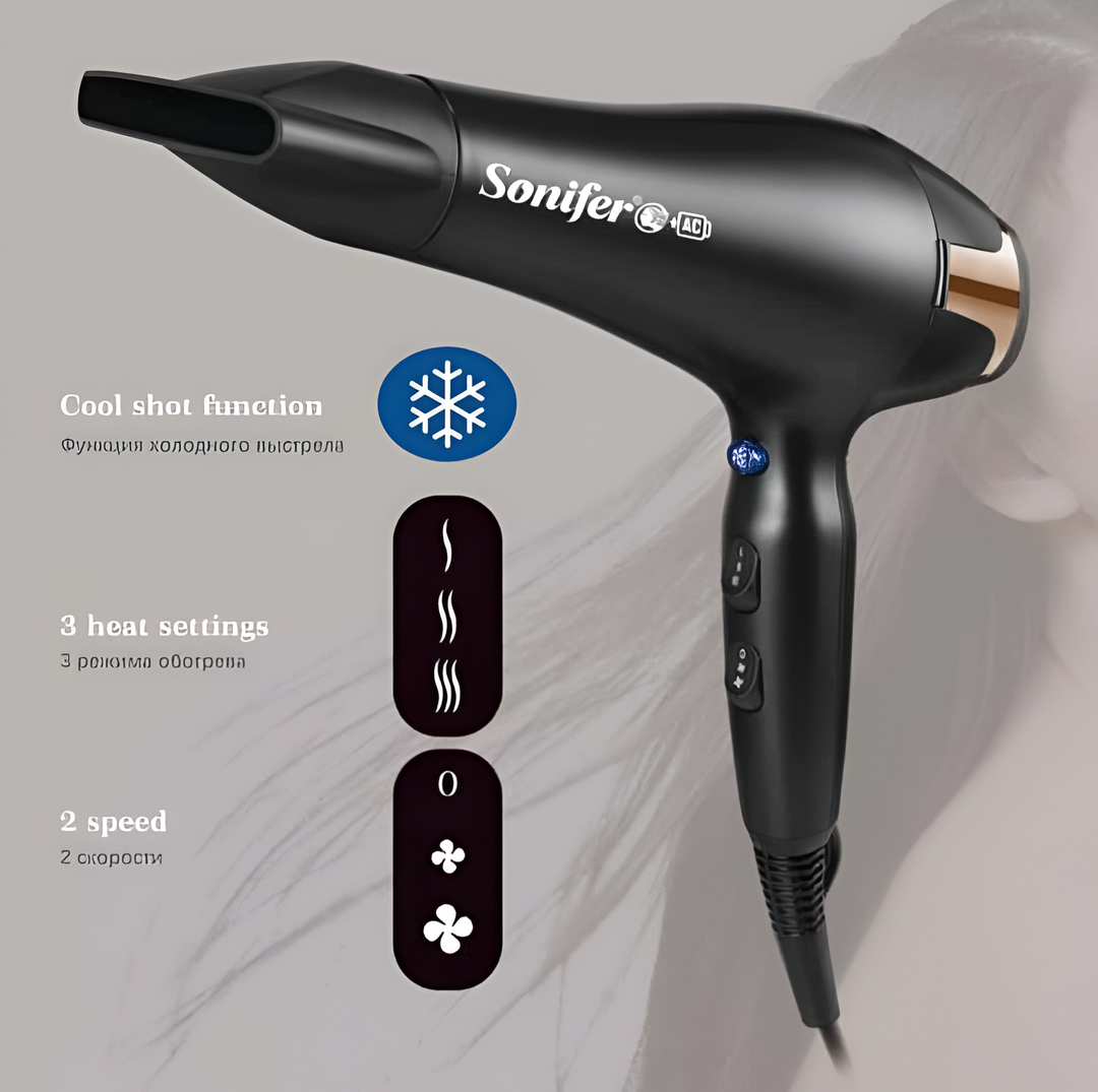 Sonifer Professional Long Life AC Motor High Quality Hair Dryer Hair Care Function