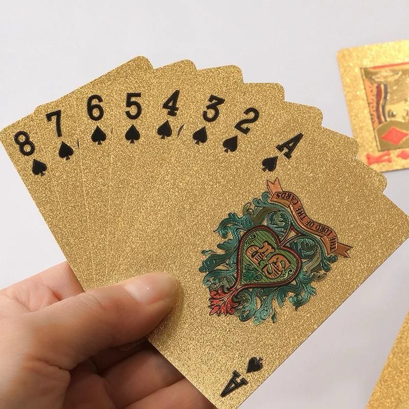 Cartes de Jeux Dorées en PET