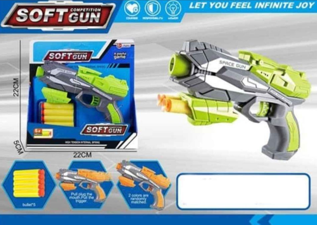 Soft Space Gun Bundle With 5 PCs Bullets