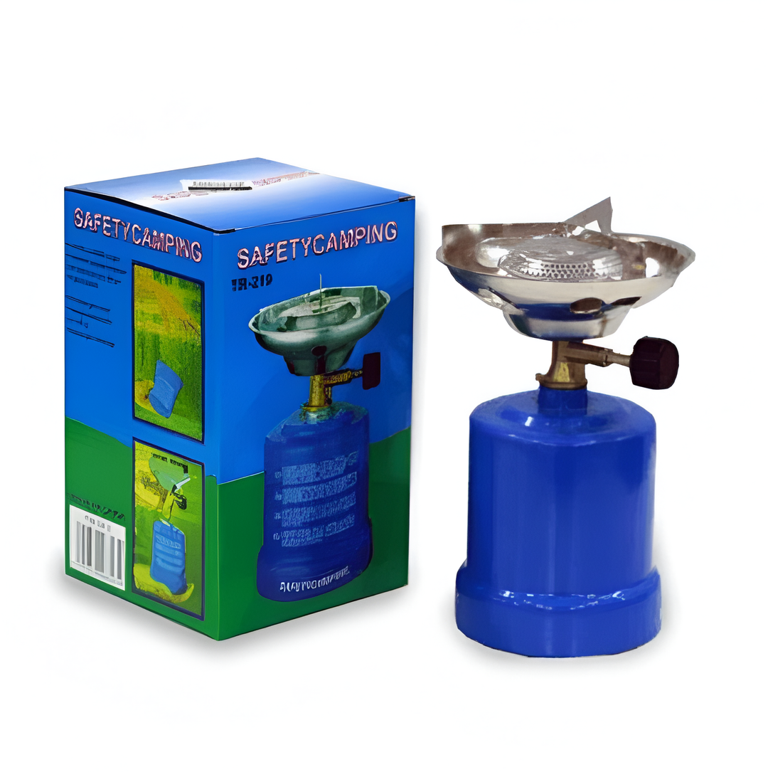 Safety Camping Portable Small Gas Stove, Blue