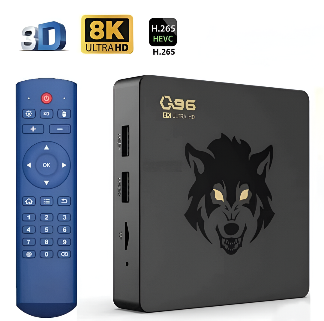 Smart TV Box 8K UHD HDR 3D Android 11 Q96 32G