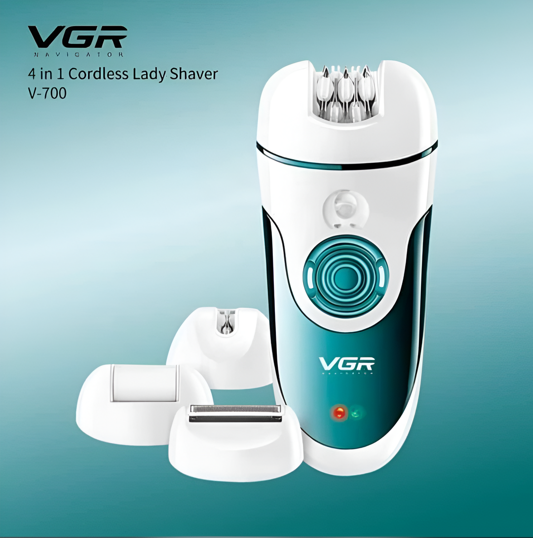  VGR V-700 Cordless Professional 4-in-1 Women Epilator & Shaver for Face