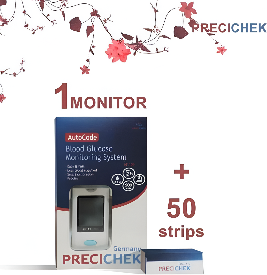 Precichek AutoCode Blood Glucose Monitoring System With Strips AC-300