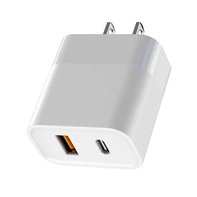 Tete de chargeur avec deux sorties type C et usb