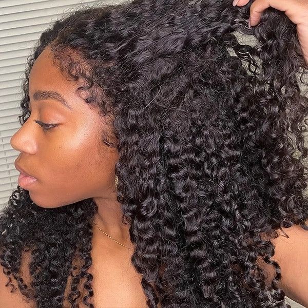 Wig curly  baby hair lace 4c Edges 