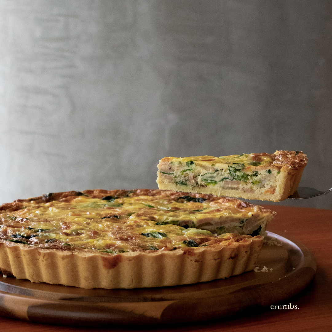 Spinach & Turkey Ham Tart