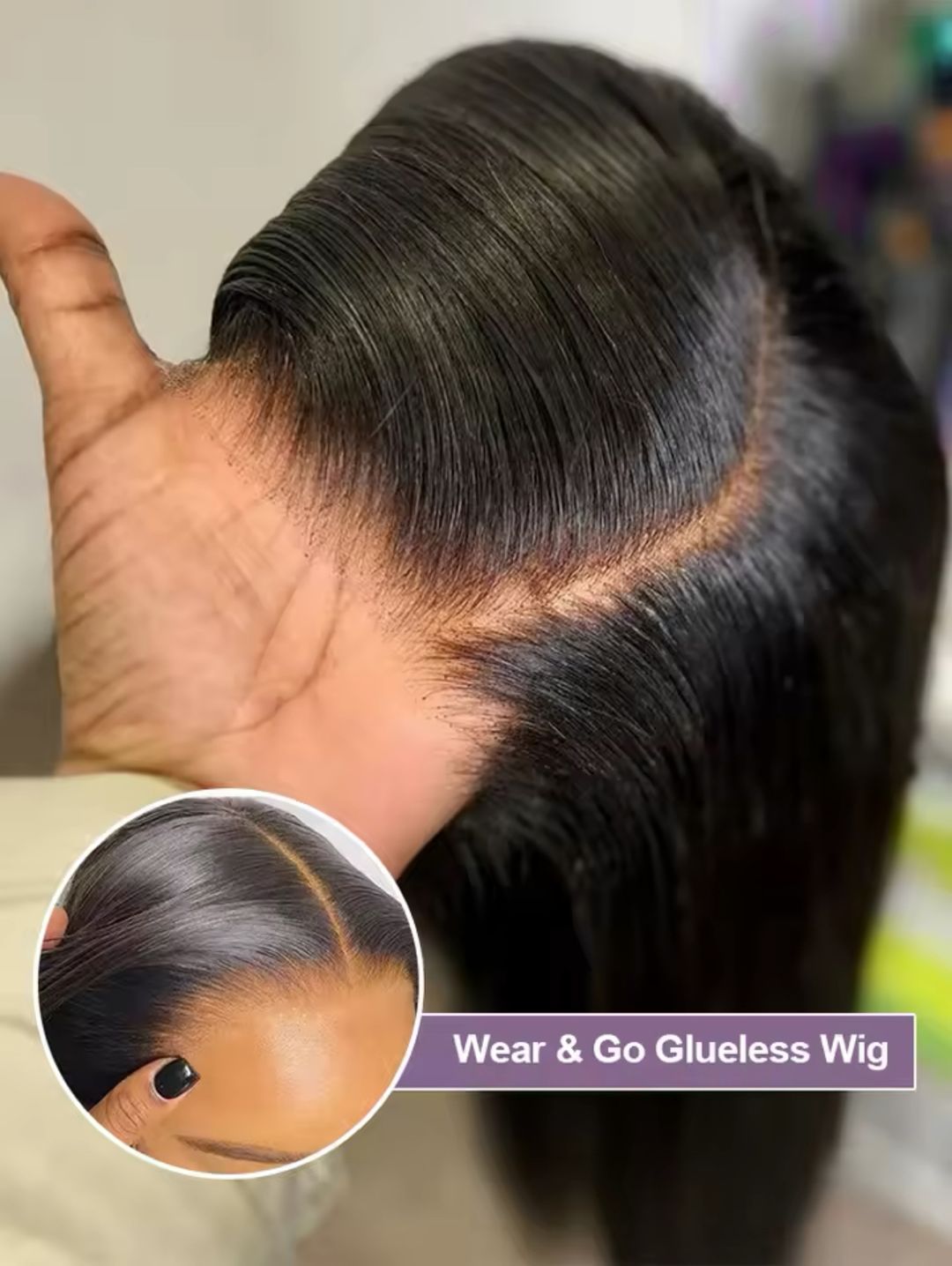 Wig glueless straight / body waves / deep waves 