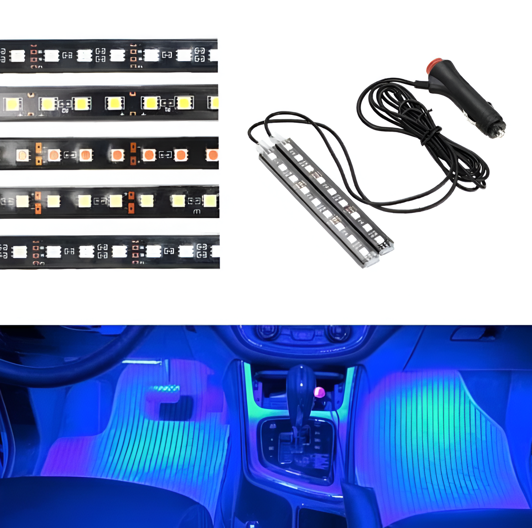 Led Interior Underdash Foot Car Lights, 2 Pieces Blue Color