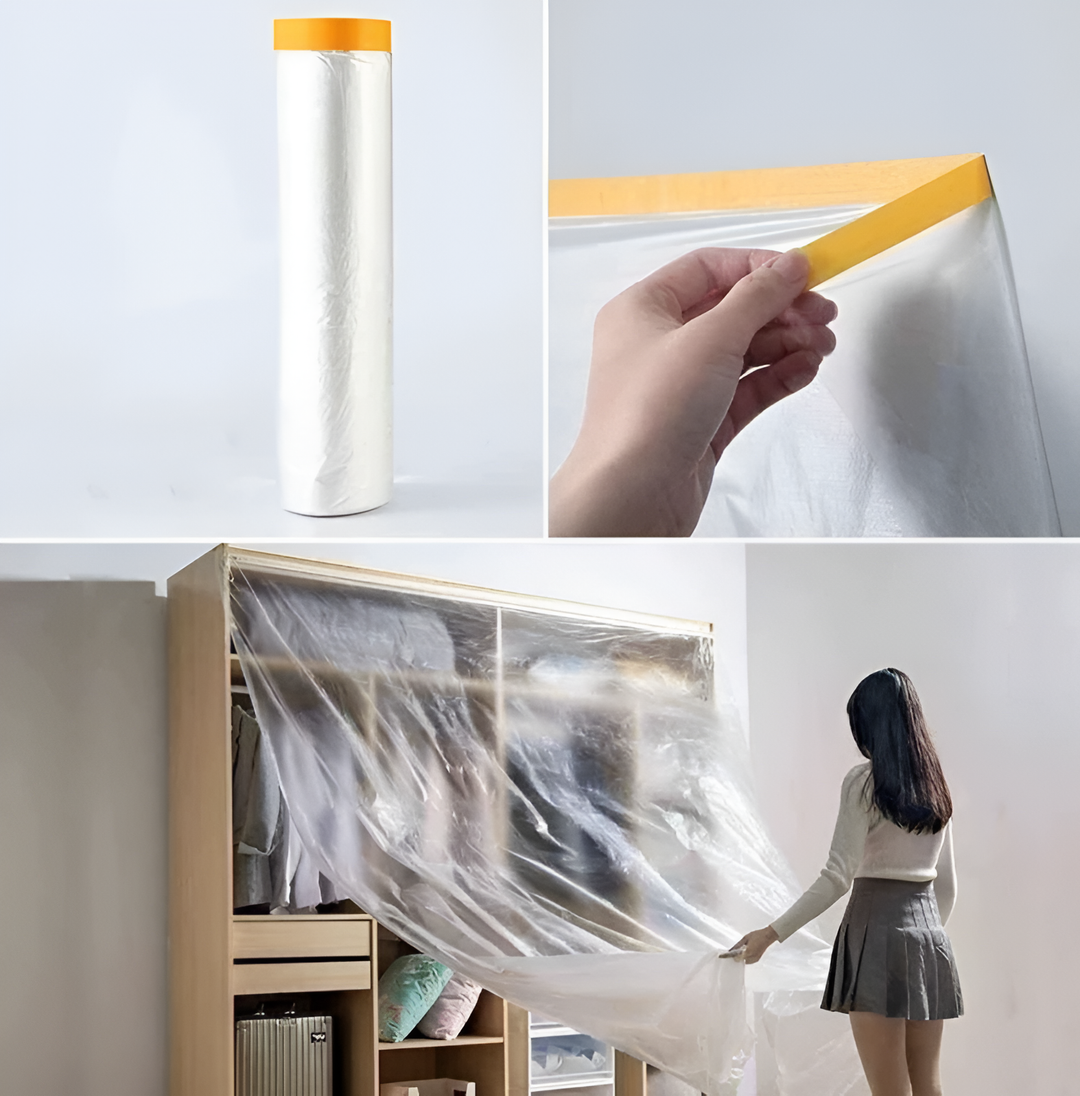 Transparent Plastic Masking Film 20M