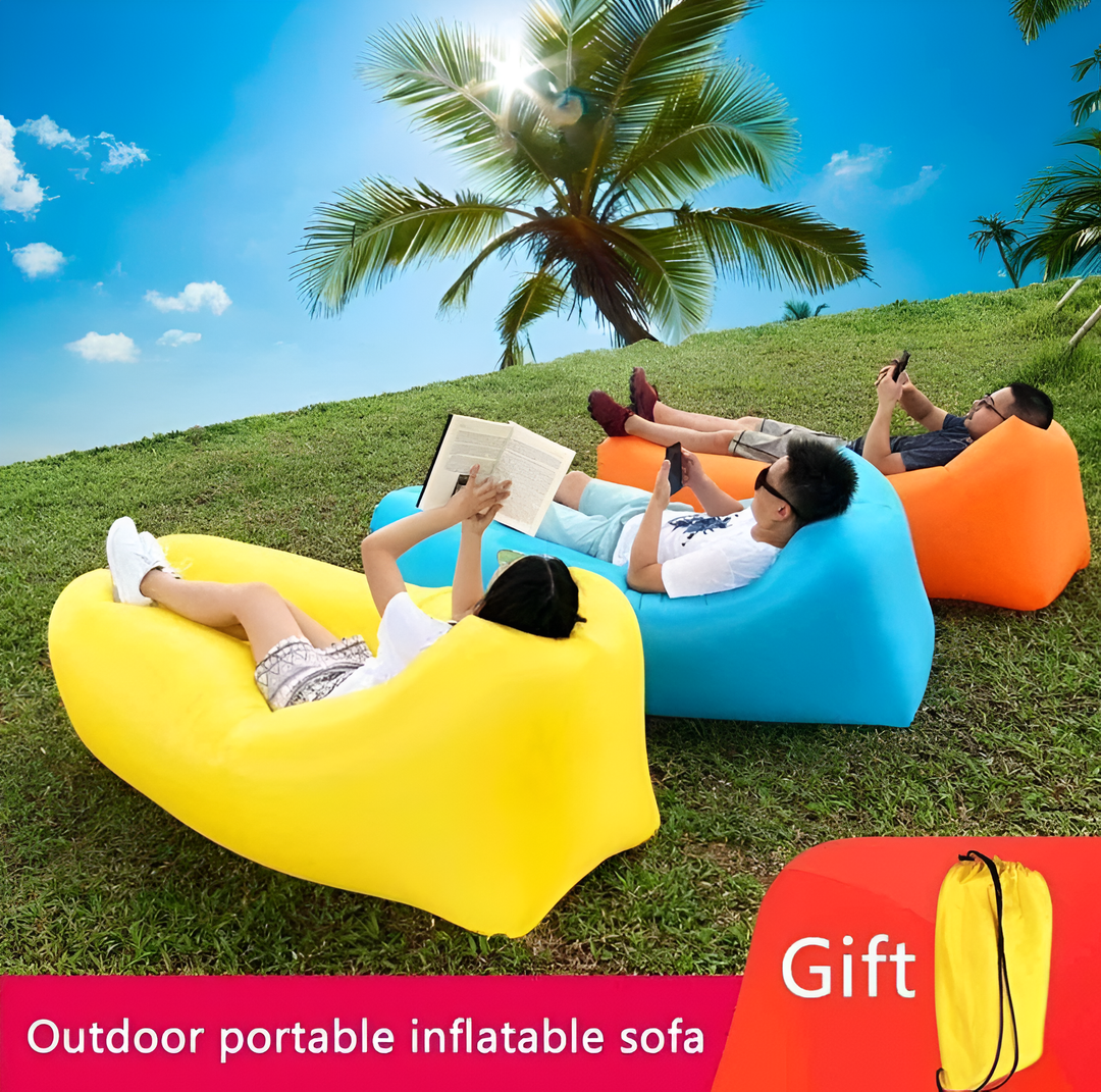 INFLATABLE PORTABLE AIR SOFA WATERPROOF WITH FREE BAG