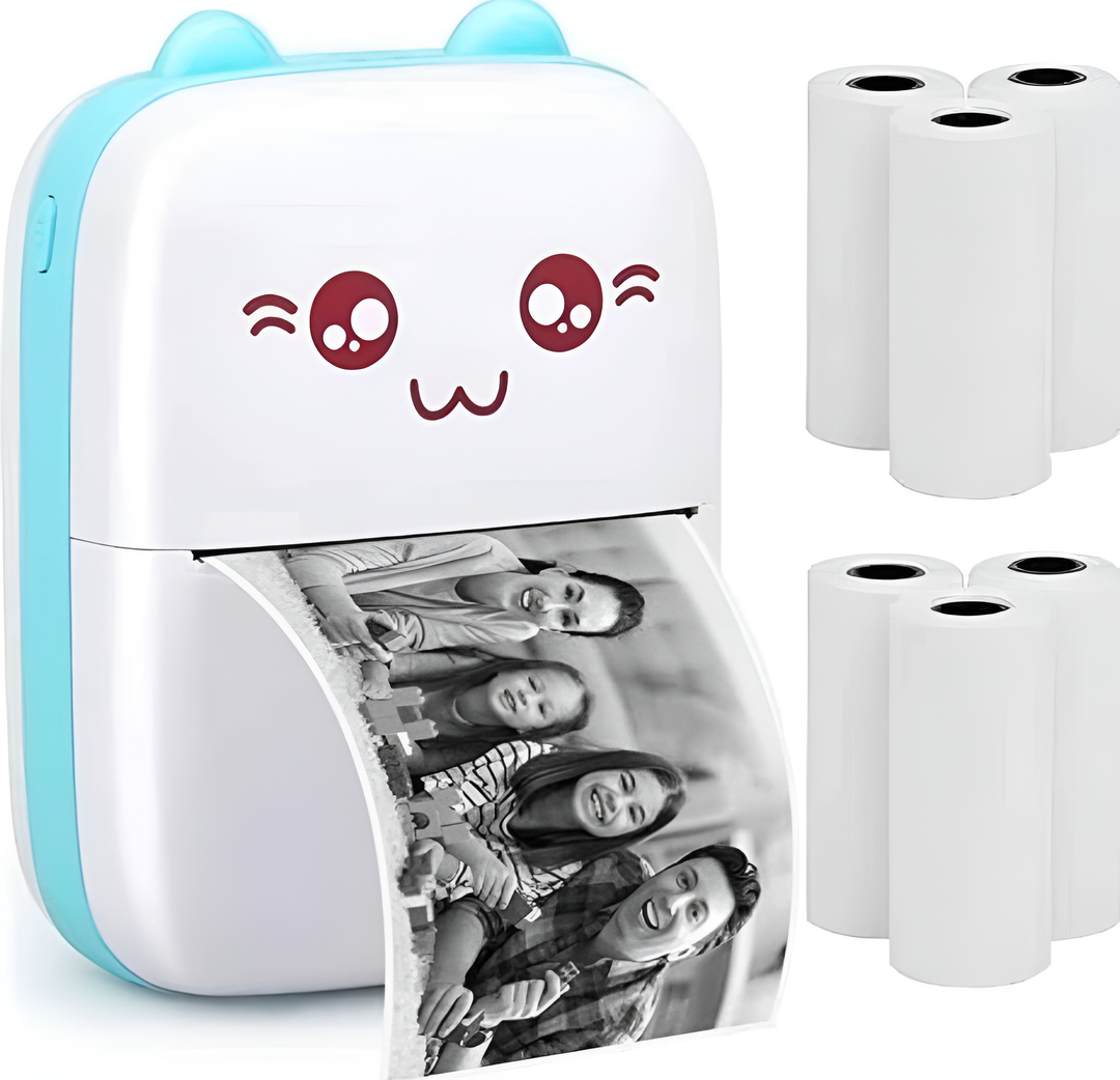 Bluetooth Pocket Mini Printer, For Android & iOS With 1 Free Paper Roll