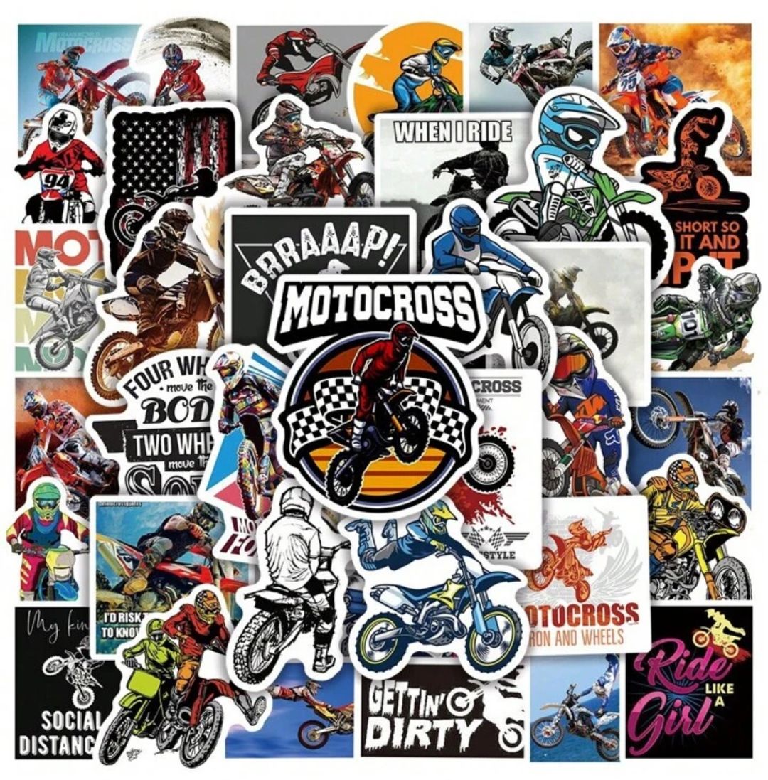 Autocollant Sticker - Moto Cross