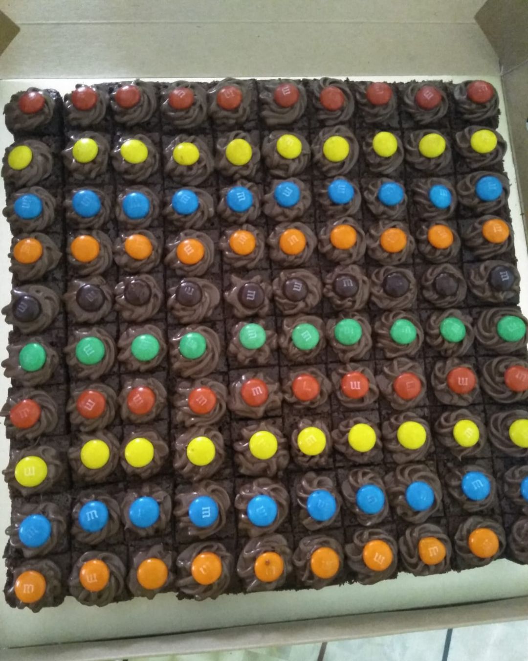 Brownies Nutella with M&M's