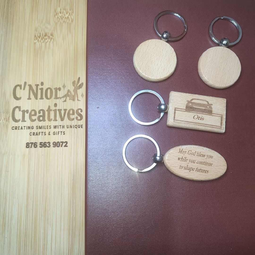 Wooden keyrings 