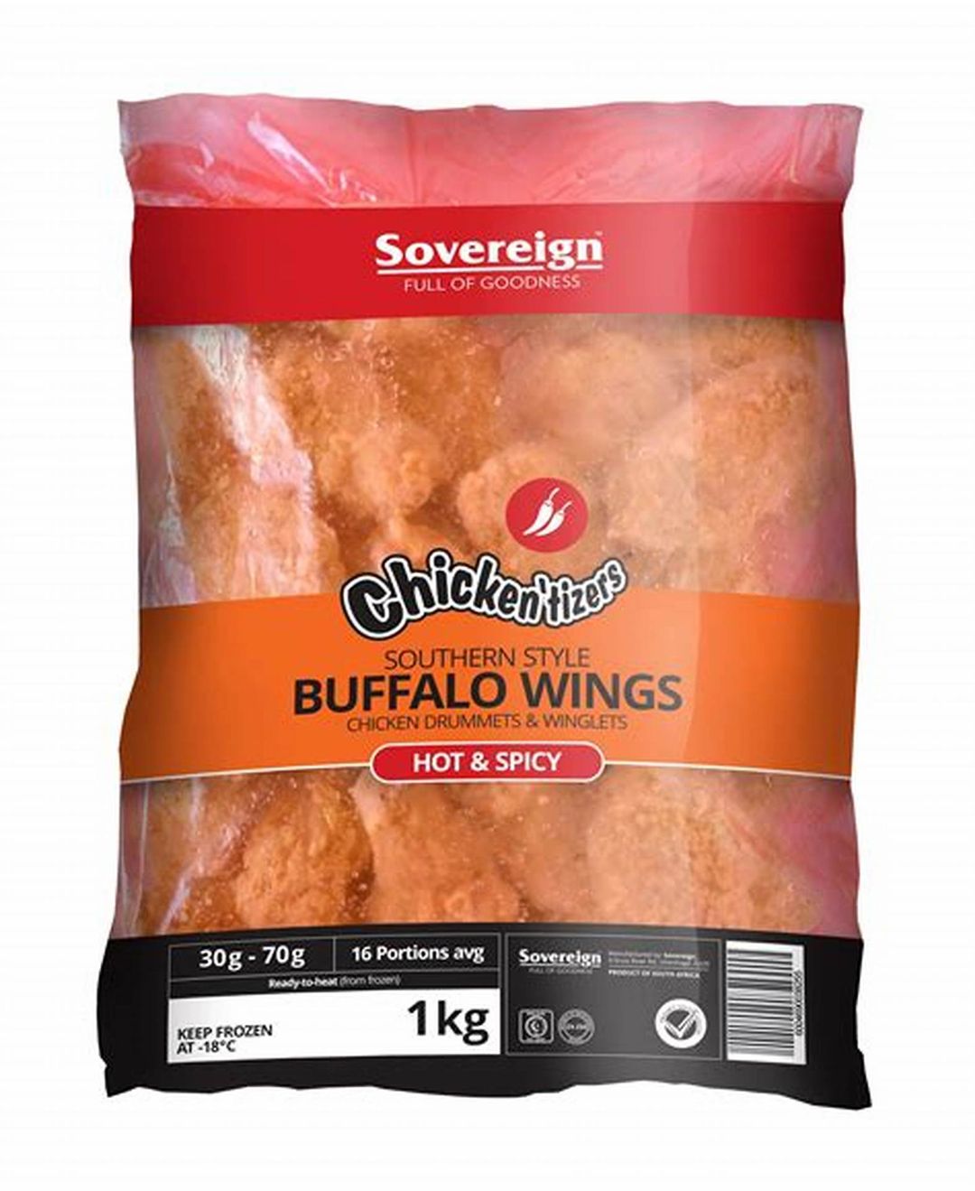 1KG BUFFALO WINGS (HOT & SPICY)