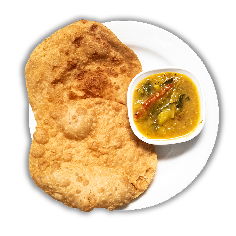 2 Pcs Indian Puri Potato Curry