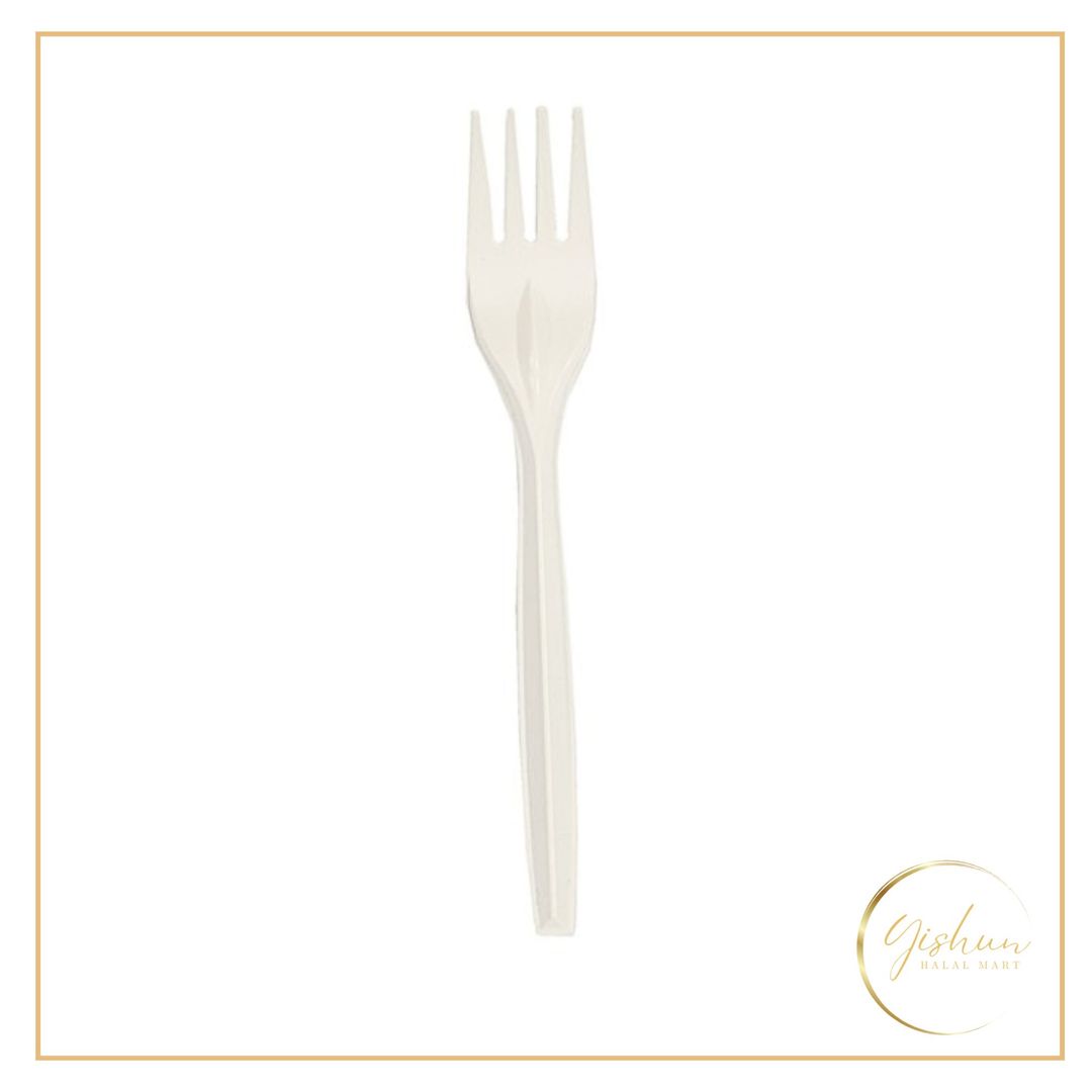 Eco-friendly 17cm Biodegradable Plastic Forks | 50pc