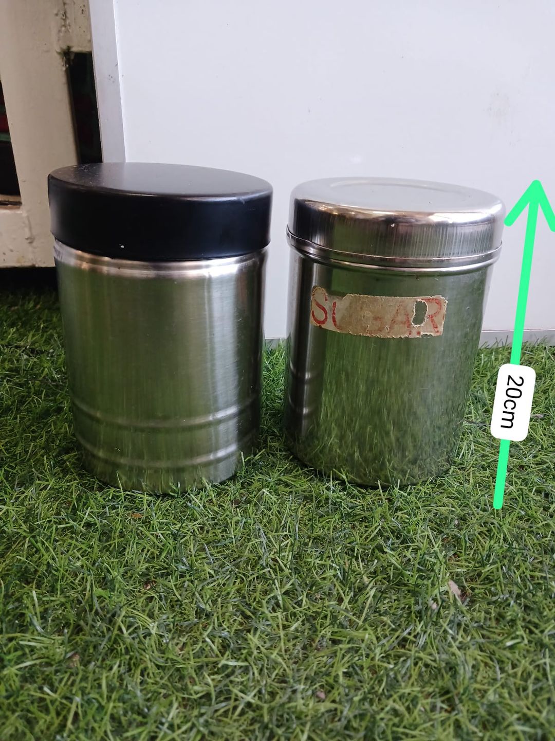 Stainless steel canisters x2