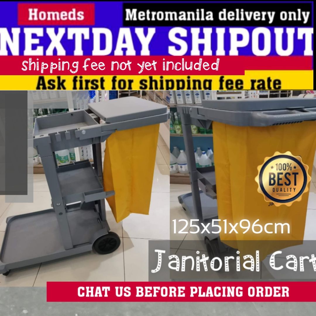 Janitorial cart with sack