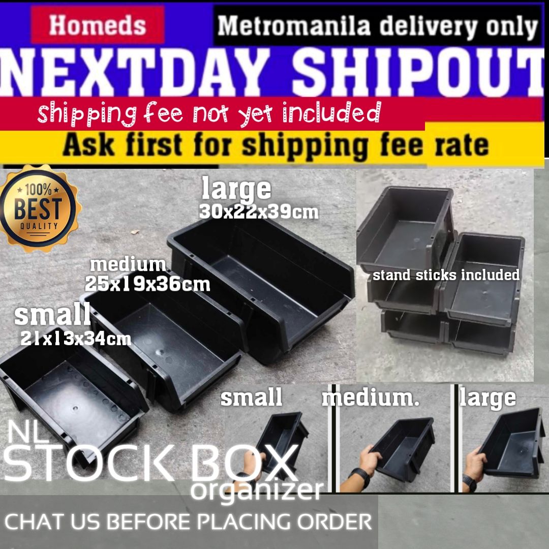 NL Stockbox bin organizer black