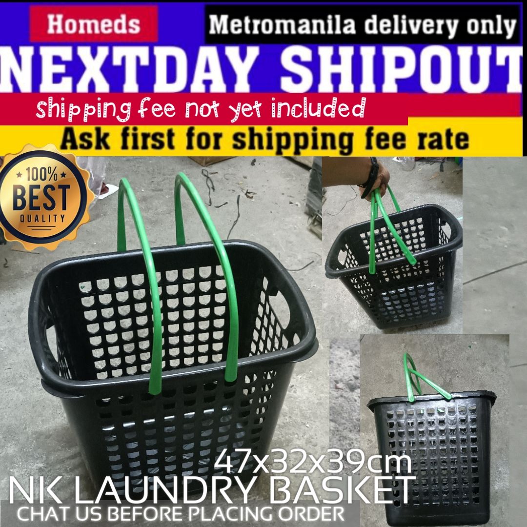 NK ordinary laundry basket black