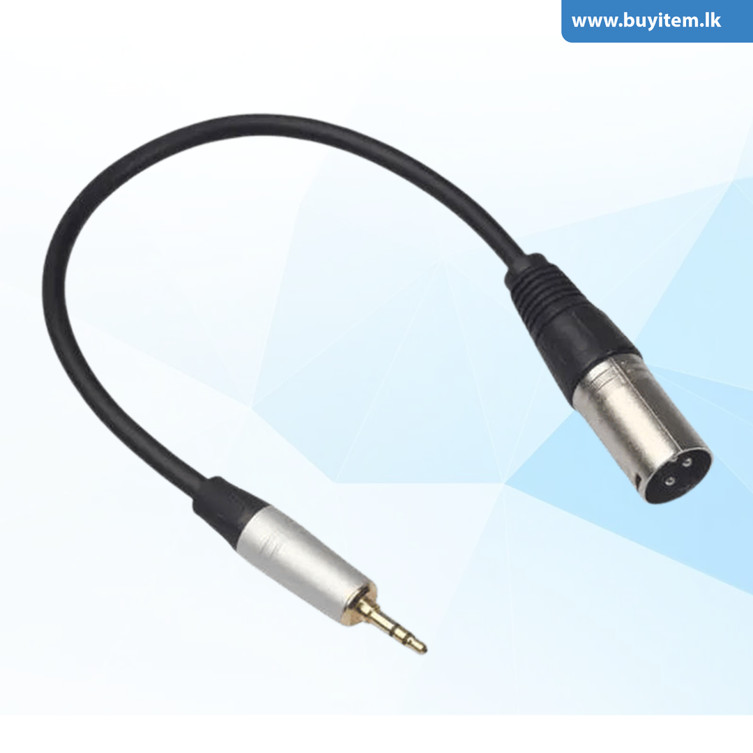 TRS 3.5mm to XLR 01 Meter Cable Female to Male for Converter