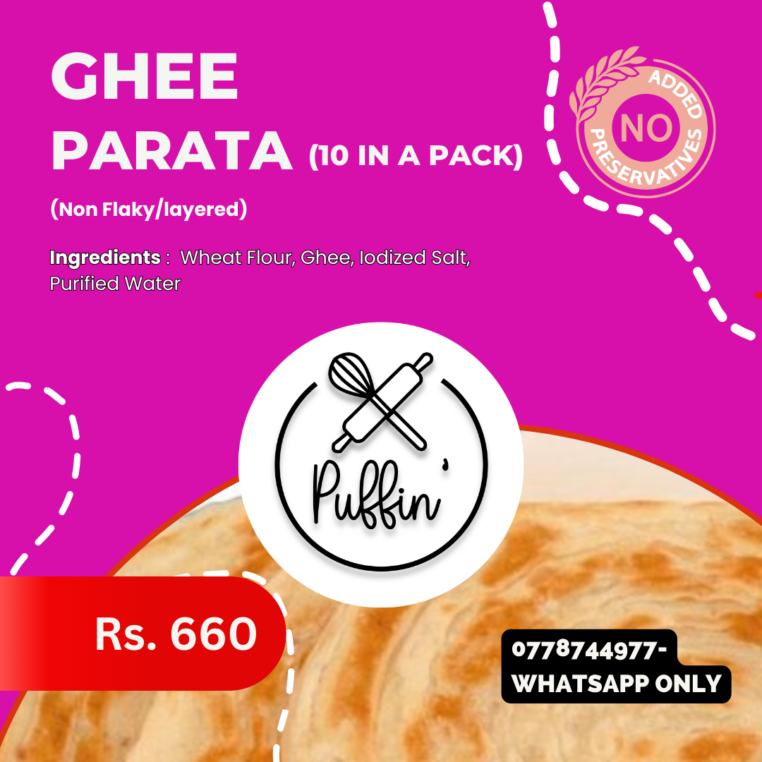 Ghee Parata (10 in a pack) - Non flaky