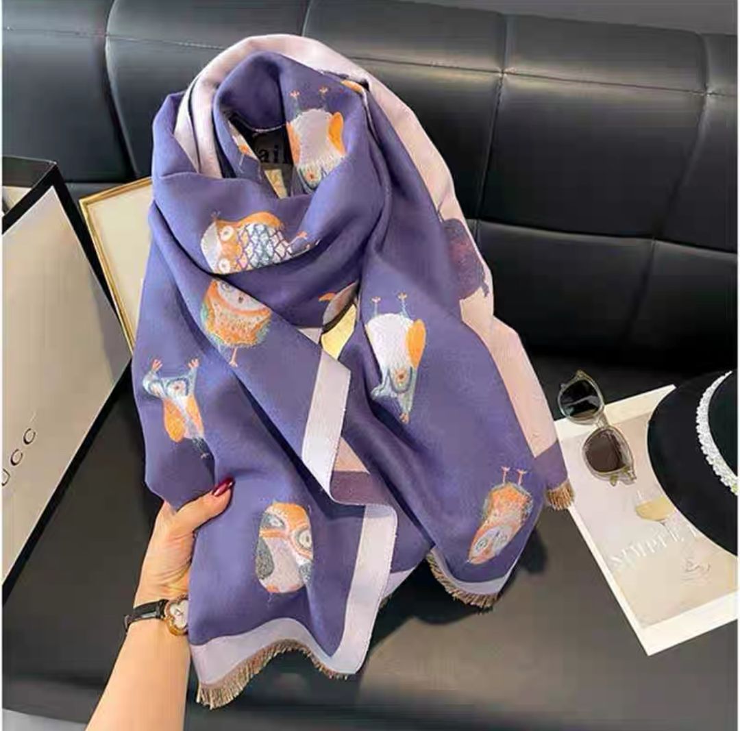 Owl Print Shawl