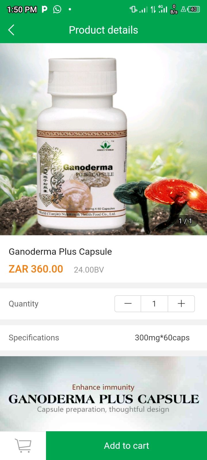 Ganoderma plus capsule