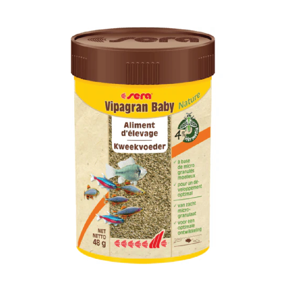 SERA VIPAGRAN FISH FOOD - BABY 48G - 100ML