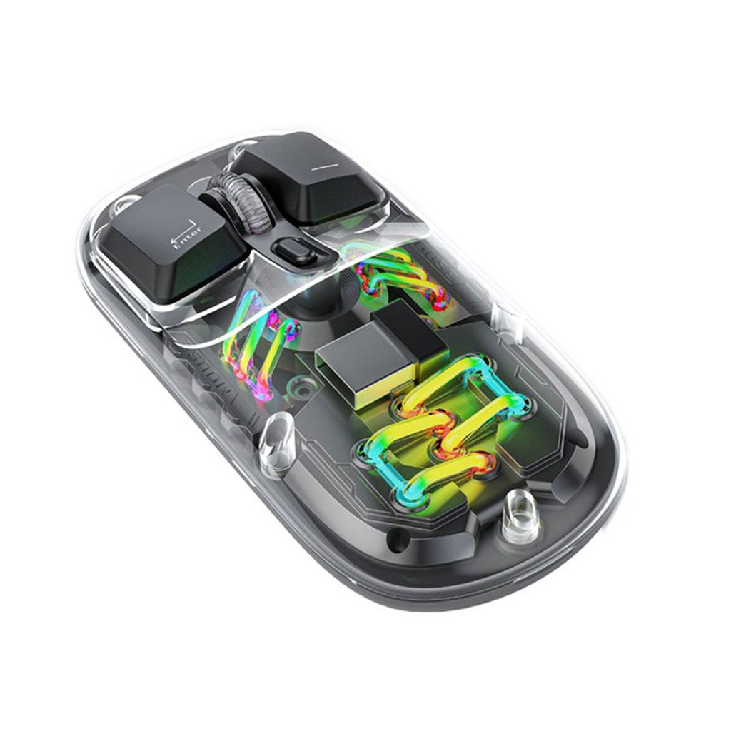 Porodo Transparent Mouse 2.4G and Bluetooth Dual Mode