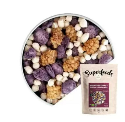 Organic Purple Corn-Quinoa-Mulberries Cereal Mix (250 g)