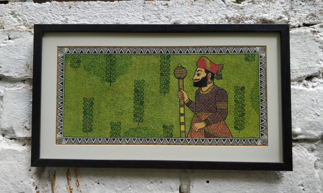 Rajasthani Rajput king painting frame