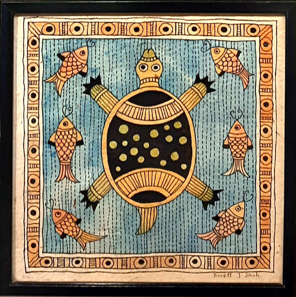 Tortoise madhubani painting