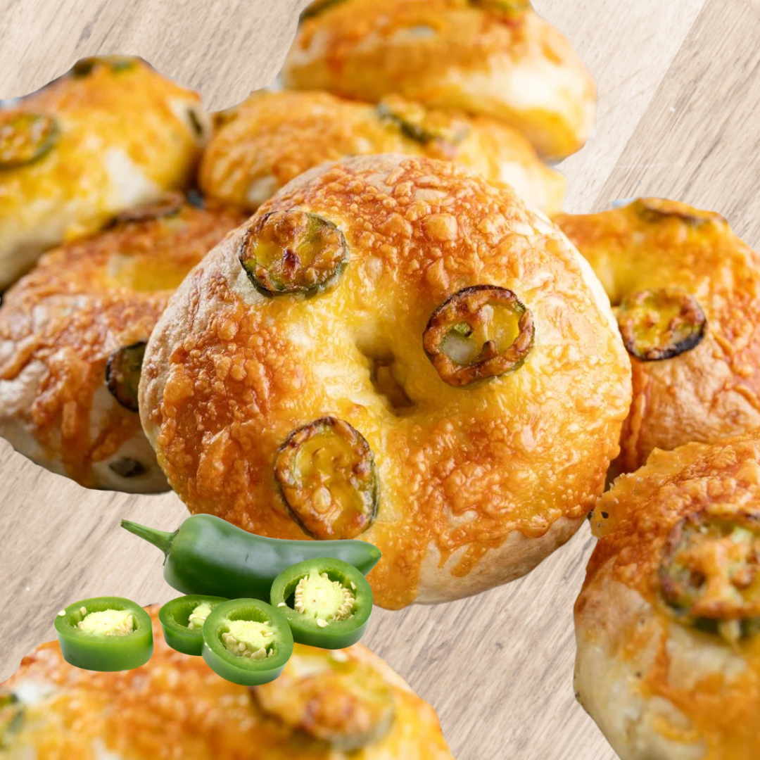 Jalapeño Cheddar Bagels