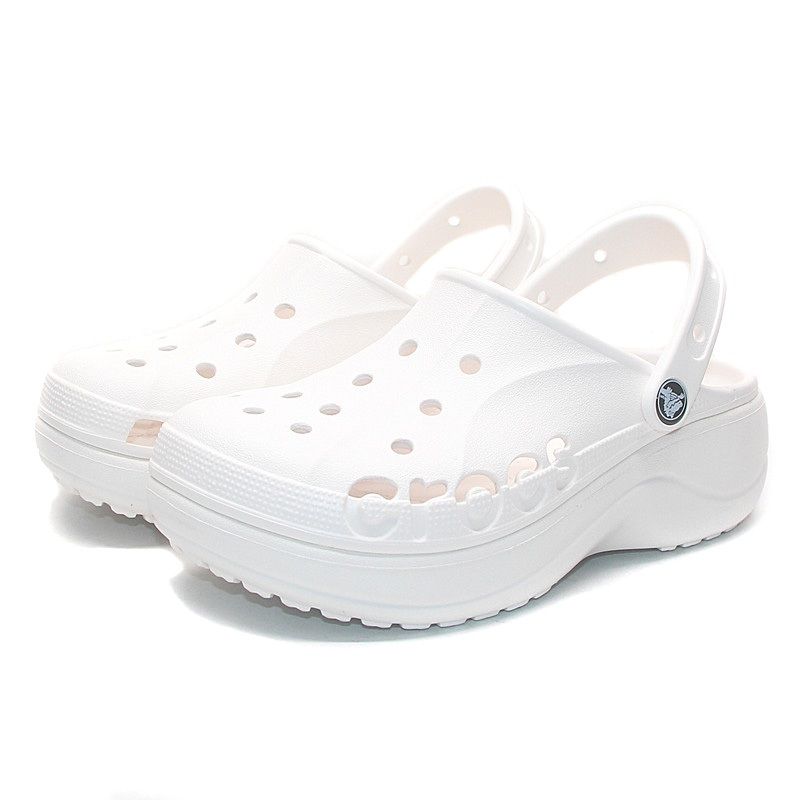 Preorder | Baya Platform Crocs - White