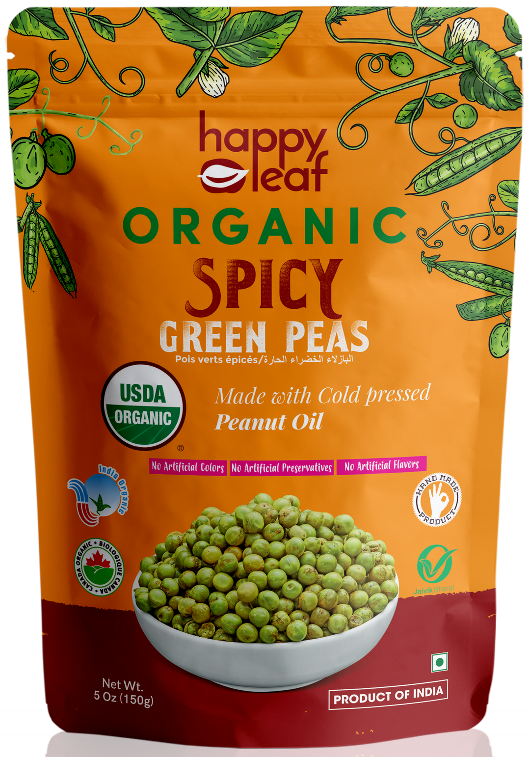 HAPPY LEAF Spicy Green Peas 150g