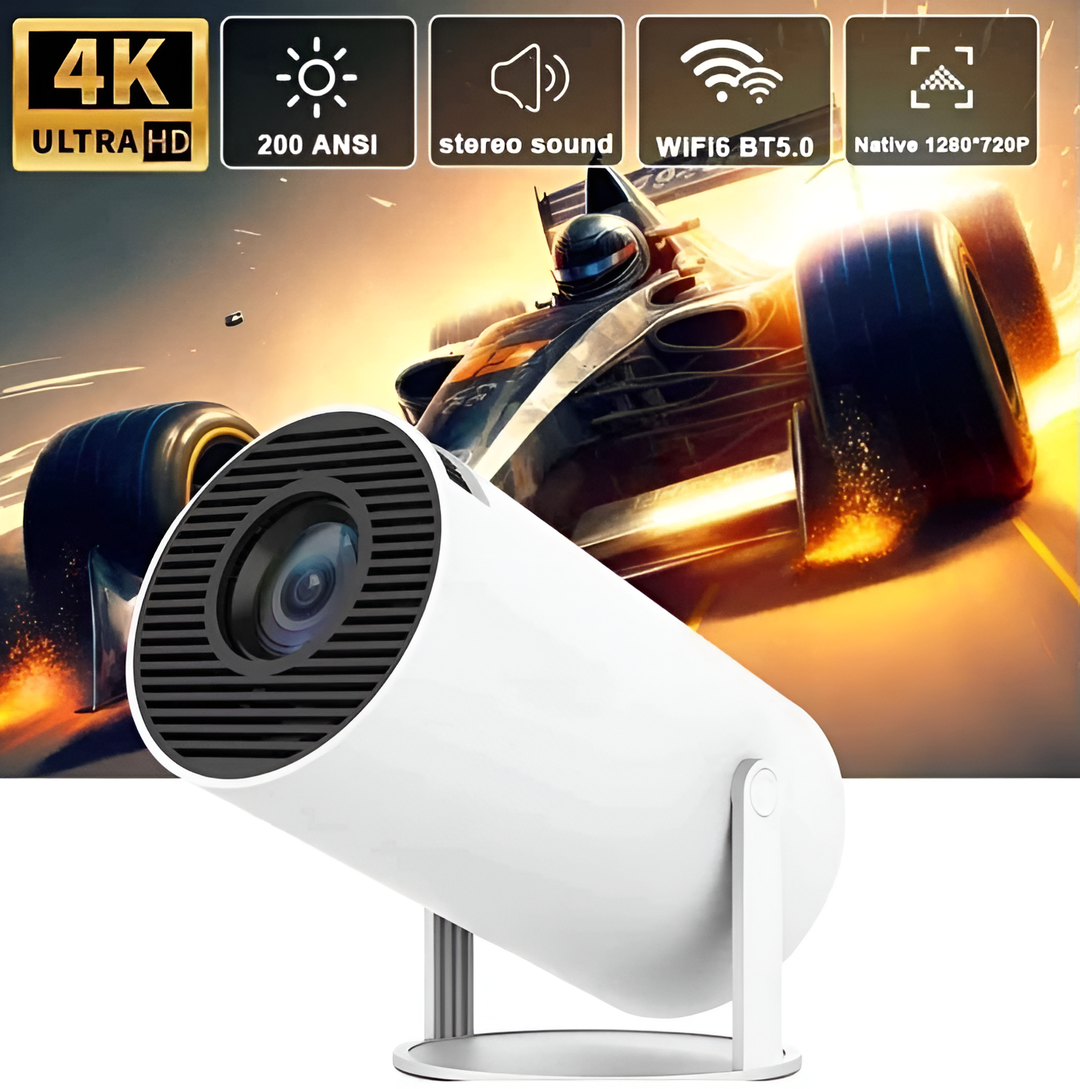  4K MINI Projector TV Home Theater Cinema HDMI-compatible Full Support Android IOS 1080P For Mobile Phone HY300