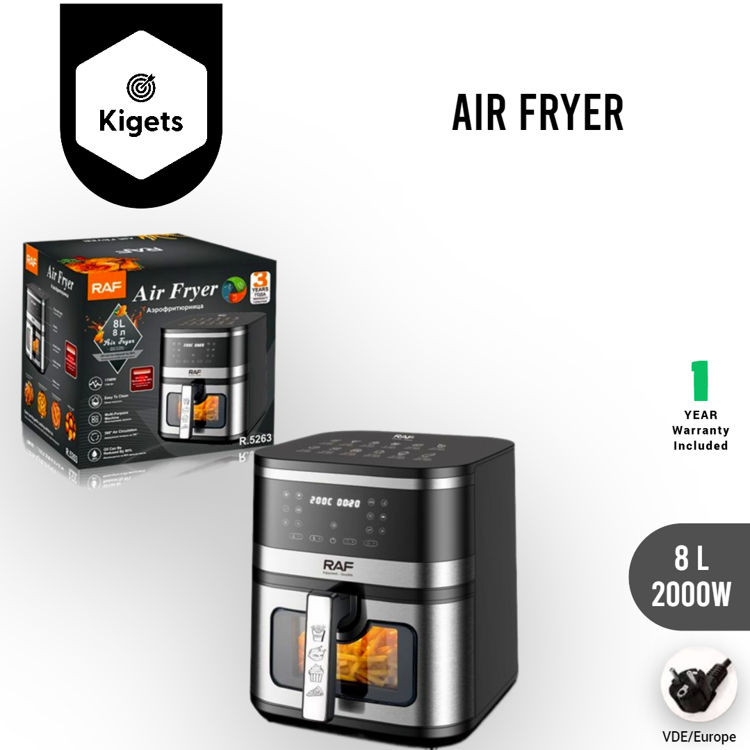 8L Digital Air Fryer With Visible Window  