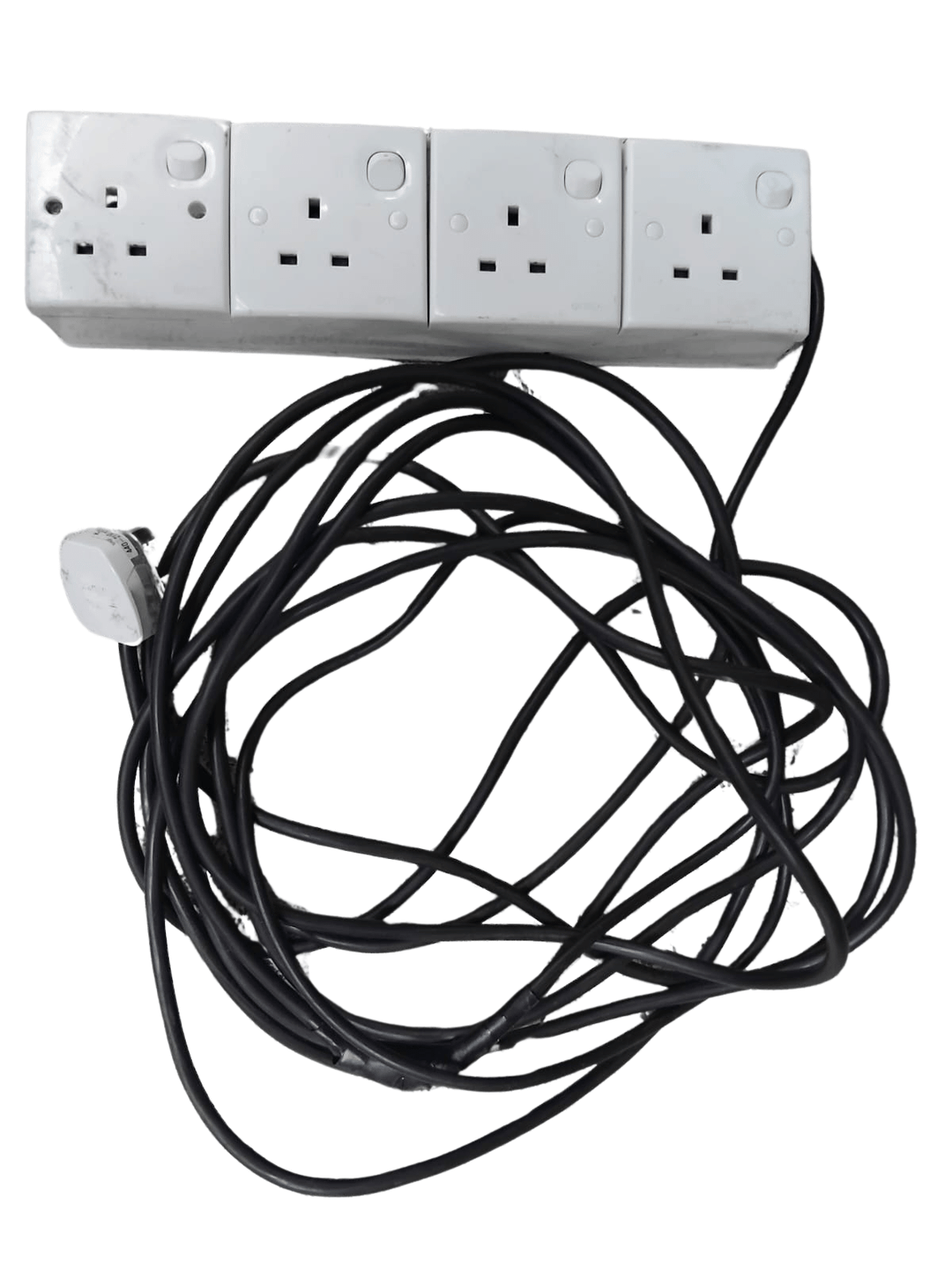 Orange 04 Socket 13A 3 Core Power Extension (Custom Made)