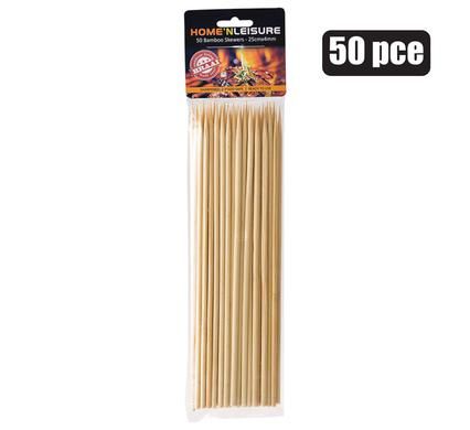 SKEWERS BAMBOO 25cm 50 PIECES 4mm
