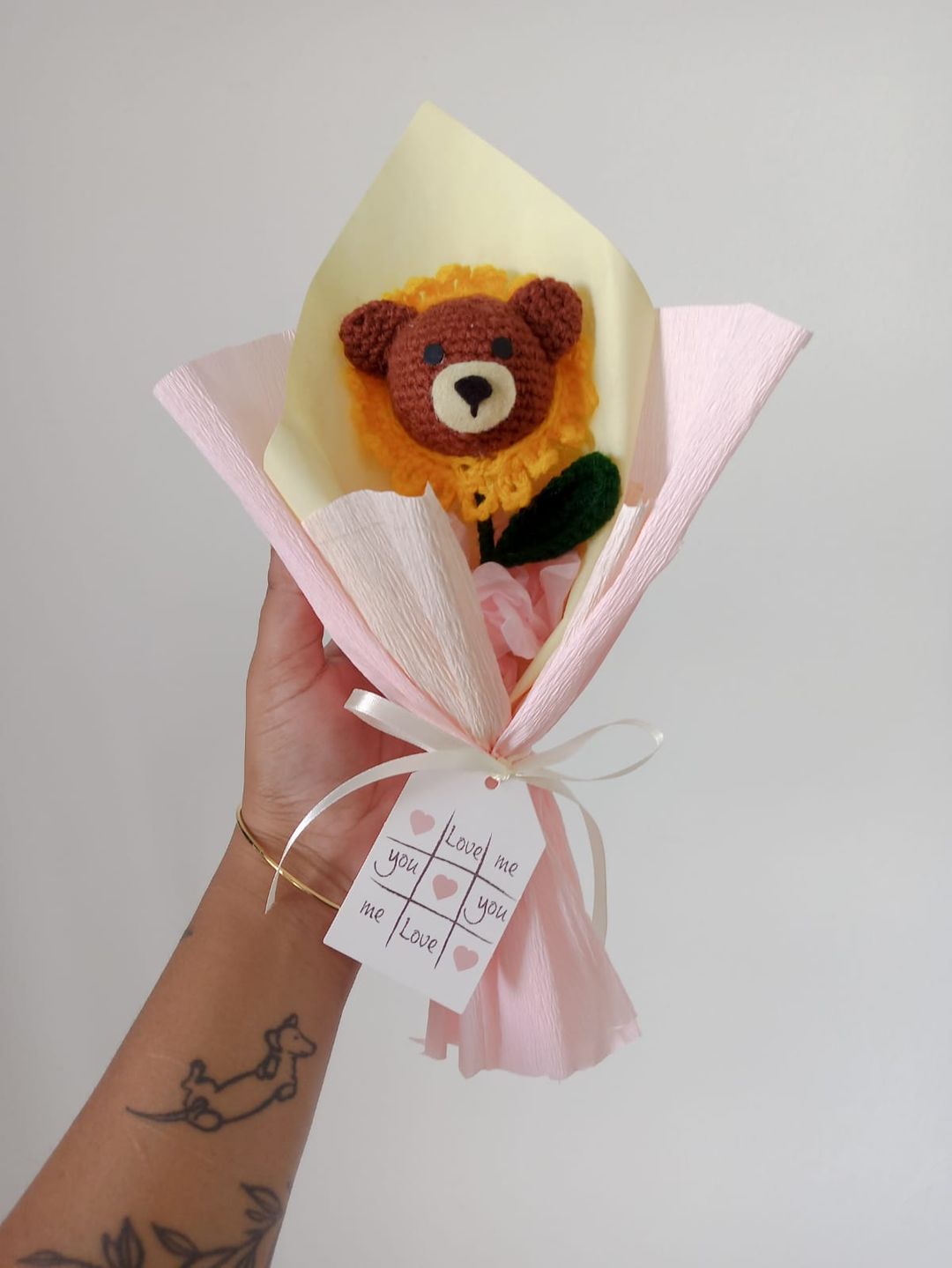 Sunflower Bear Crochet Bouquet