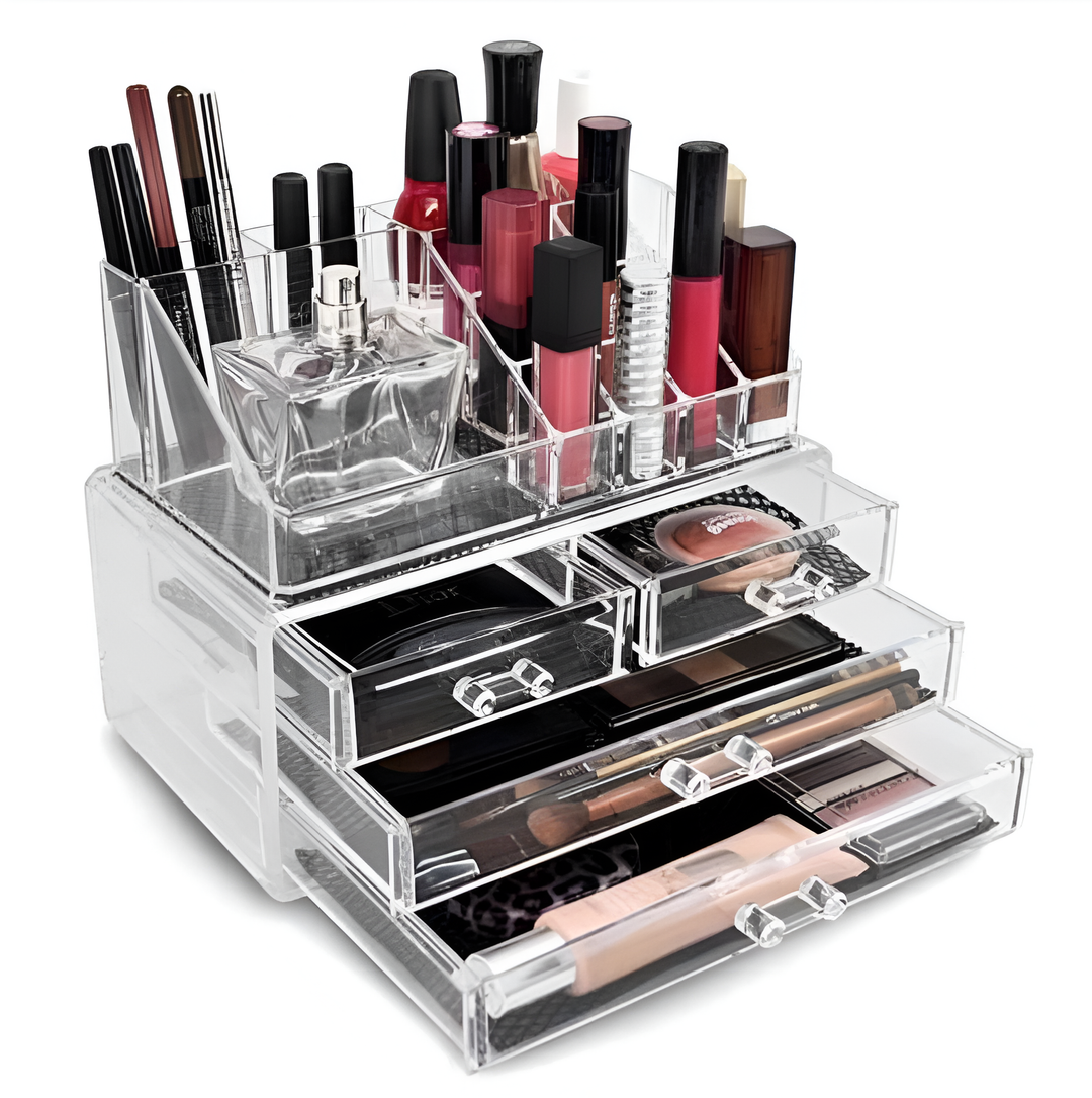 Acrylic Cosmetic Organizer, 3 Drawer Set