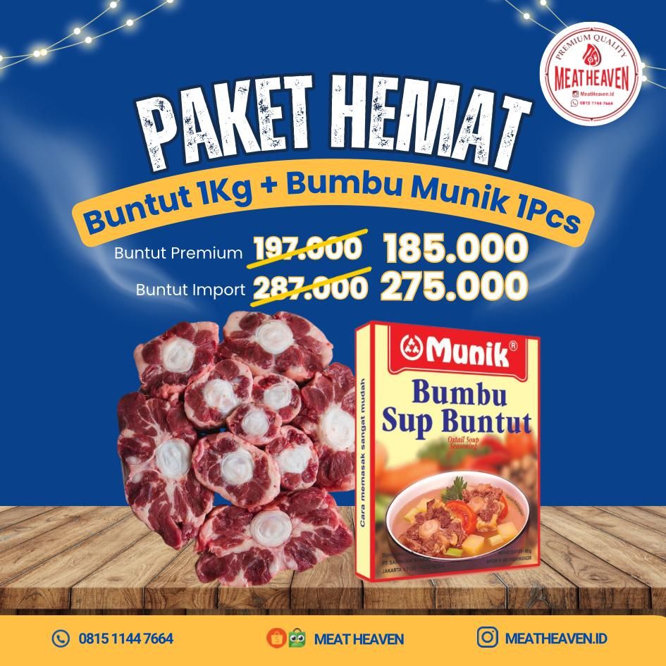 Paket Hemat Buntut 1 KG + Bumbu Munik 1 Pcs