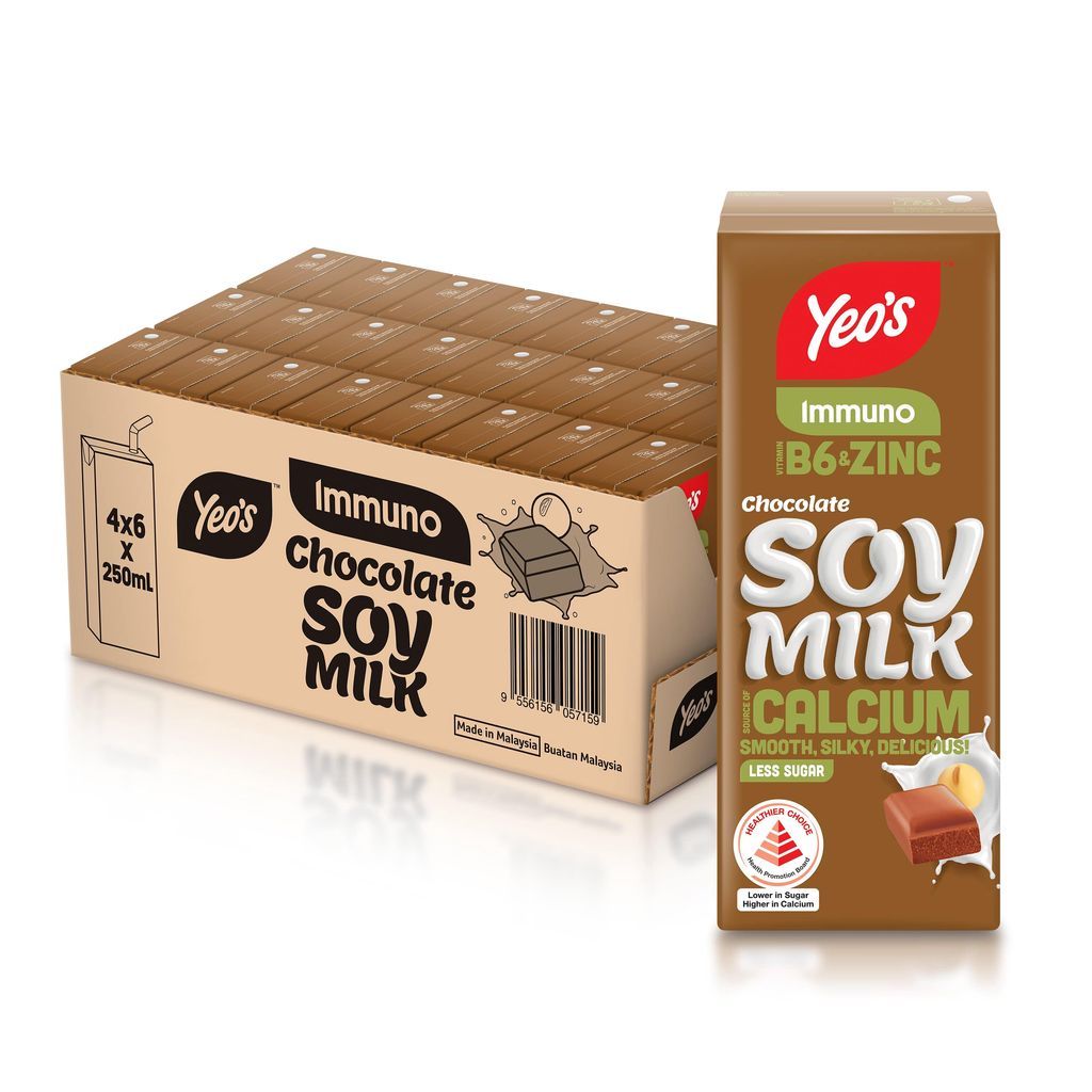 YEO'S IMMUNO SOY MILK CHOC PET 24X250ML