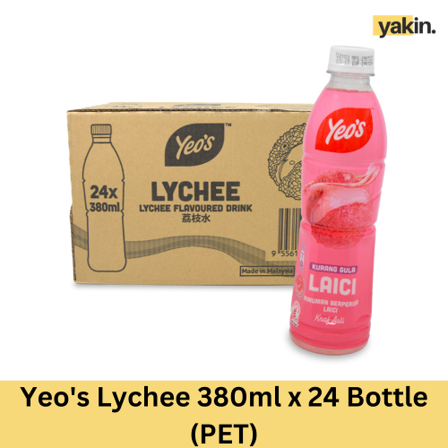 YEO'S PET LYCHEE 24X380ML